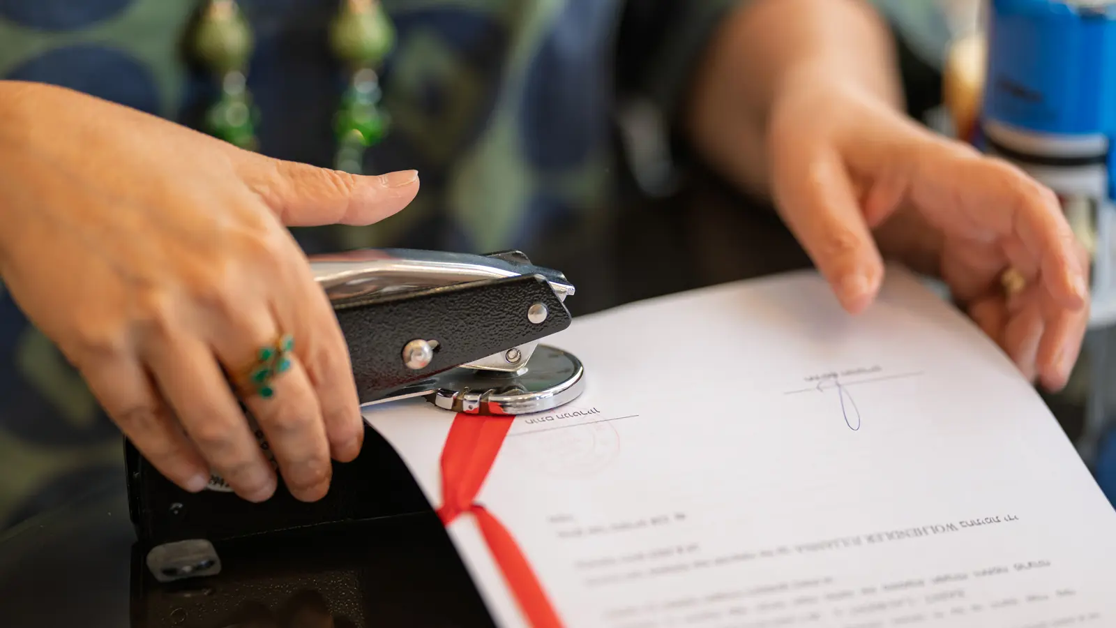 Sealing a notarized document